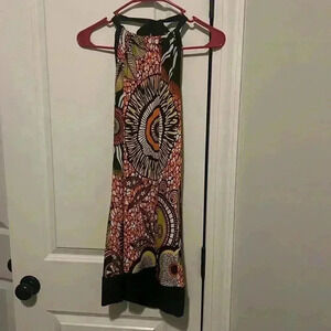 Vintage Y2K Backless Top size Large abstract Design Body Central like new